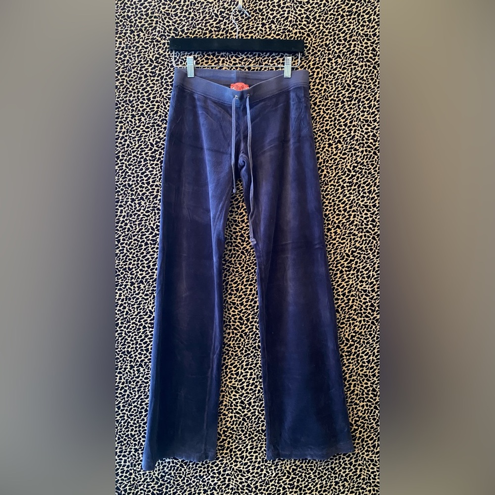 Y2K Juicy Couture Navy Velvet Joggers